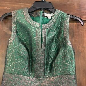 Green Metallic Party Dress by Renn EUC Holiday/Party Sz. 8